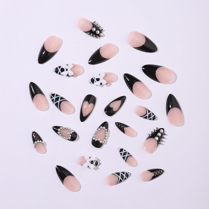 Acrylic nail set with creative, sparkling accents Stornfield