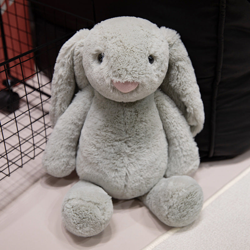Plush Long-Eared Sitting Bunny Cuddle Doll with Ultra-Soft Faux Fur and Embroidered Features Stornfield