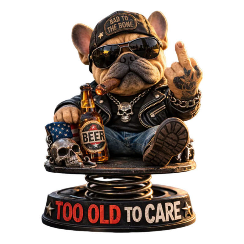 Decorative bulldog figure in rocker style Stornfield