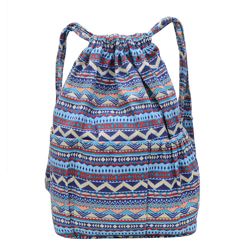 Drawstring Elephant Print Backpack Stornfield