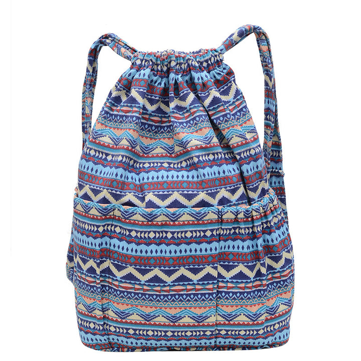 Drawstring Elephant Print Backpack Stornfield