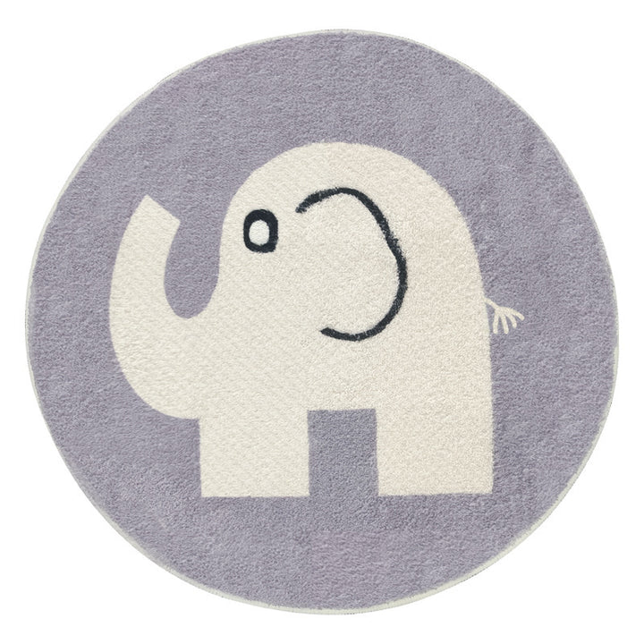 Playful Airplane-Themed Round Area Mat Stornfield