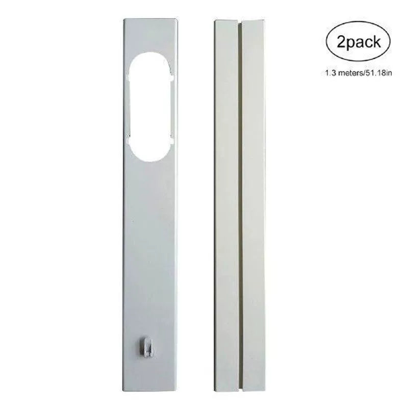 Unisex universal size portable air conditioner window vent adapter kit with adjustable sliding plate and oval exhaust connection Stornfield
