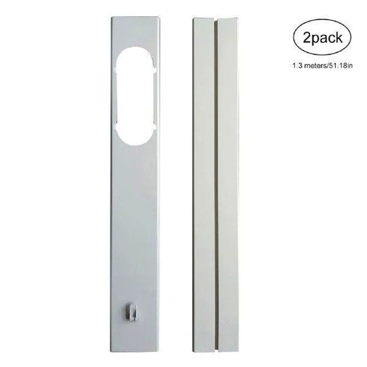 Unisex universal size portable air conditioner window vent adapter kit with adjustable sliding plate and oval exhaust connection Stornfield