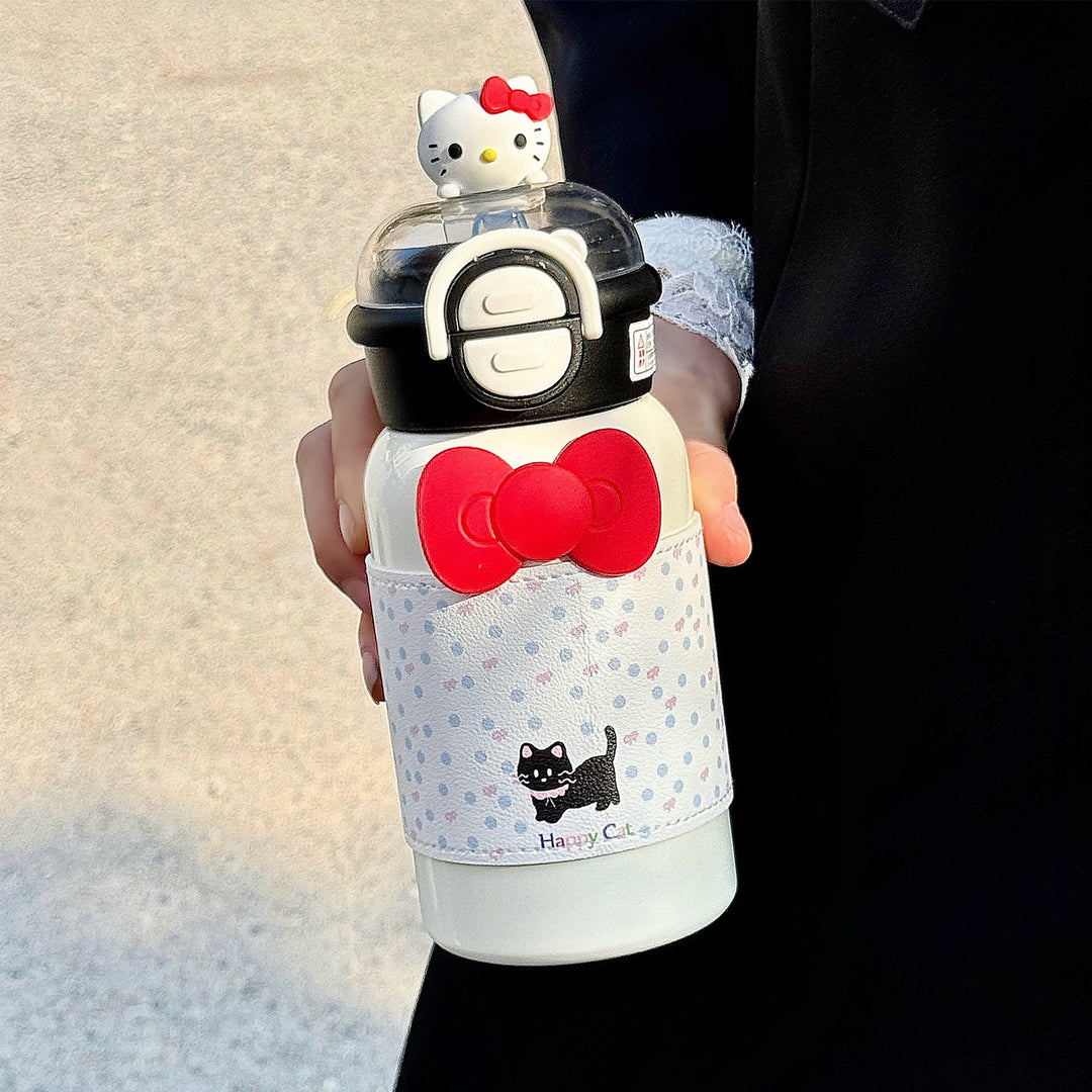 Women's creative water bottle with interactive lid and cute Stornfield design