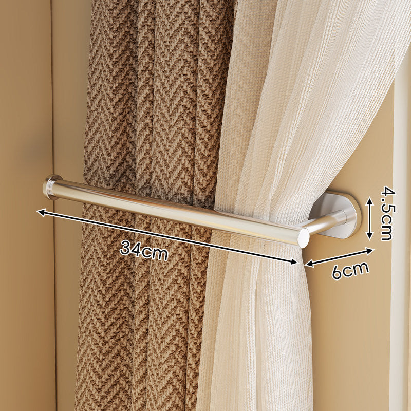 Minimalist Wall-Mounted Curtain Holdback Rod
