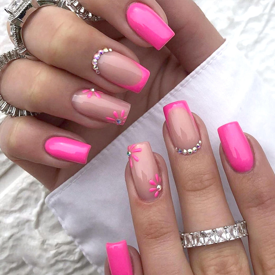 Artistic Floral Press-On Nail Designs Stornfield
