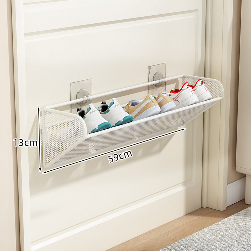slim overdoor mesh shoe rack organizer with ventilated angled shelf Stornfield
