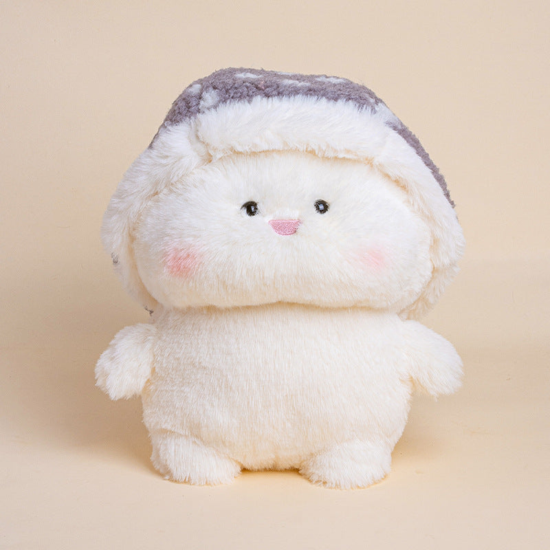 Plush Mushroom Buddy Collectible with Removable Faux-Fur Cap and Ultra-Soft Body Stornfield
