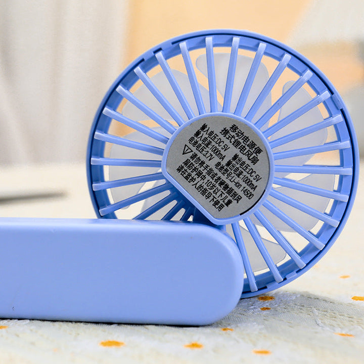 Women Portable Hand Fan with Integrated Handle and USB Connection Stornfield