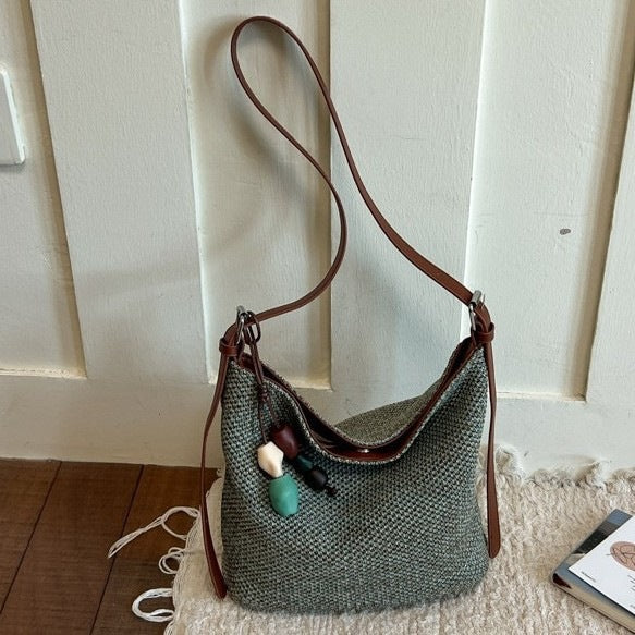 Woven Slouchy Shoulder Bag