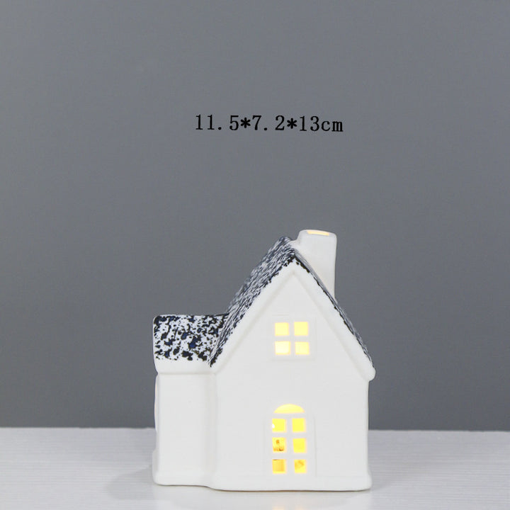 Decorative Ceramic House Lantern Stornfeild 1790310186