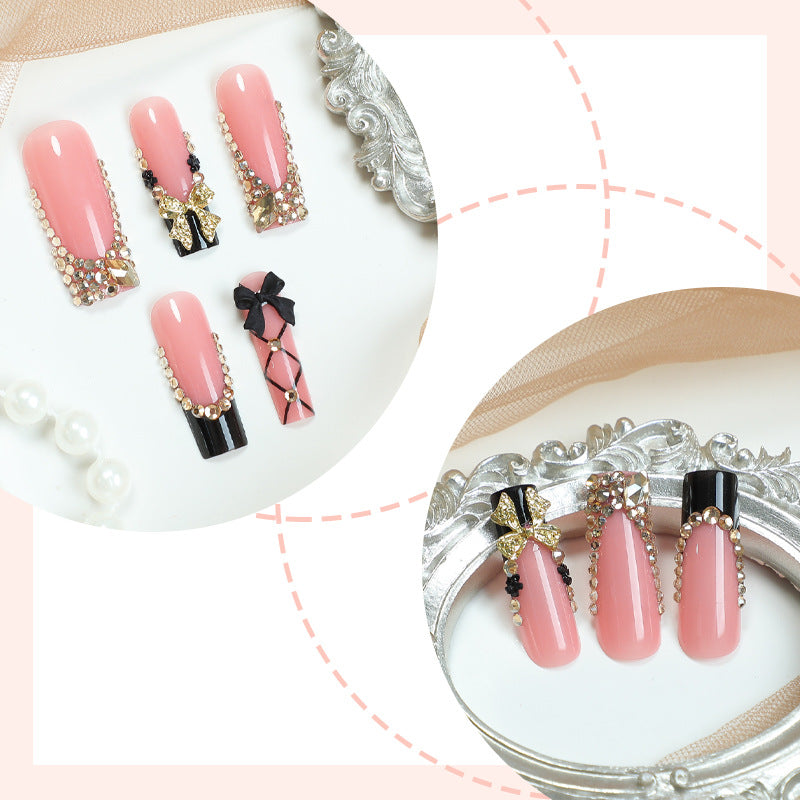 Artificial Nail Set with Glamorous Decorations and Elegant Accents Stornfield