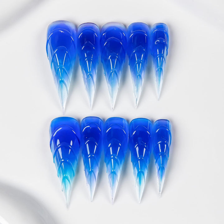 Artistic Ombre Stiletto Nail Tips