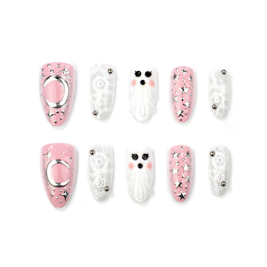 Artistic Halloween-Themed Press-On Nails Stornfield