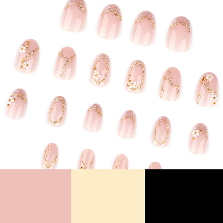 Artful and elegant nail art with floral elements Stornfield
