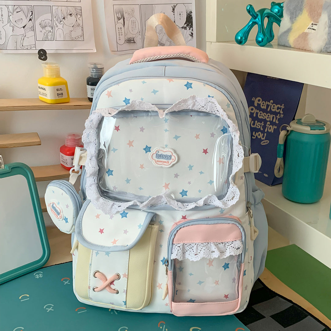 Whimsical Star-Embellished Cute Backpack Stornfield