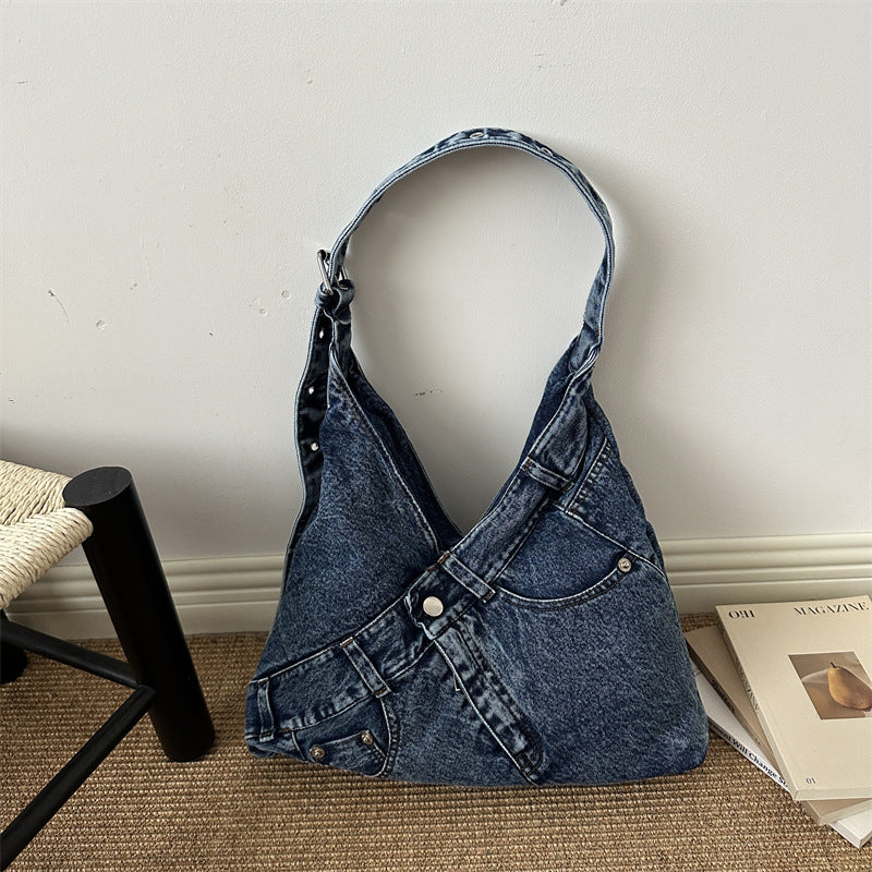 Stylish Denim Slouchy Tote Bag