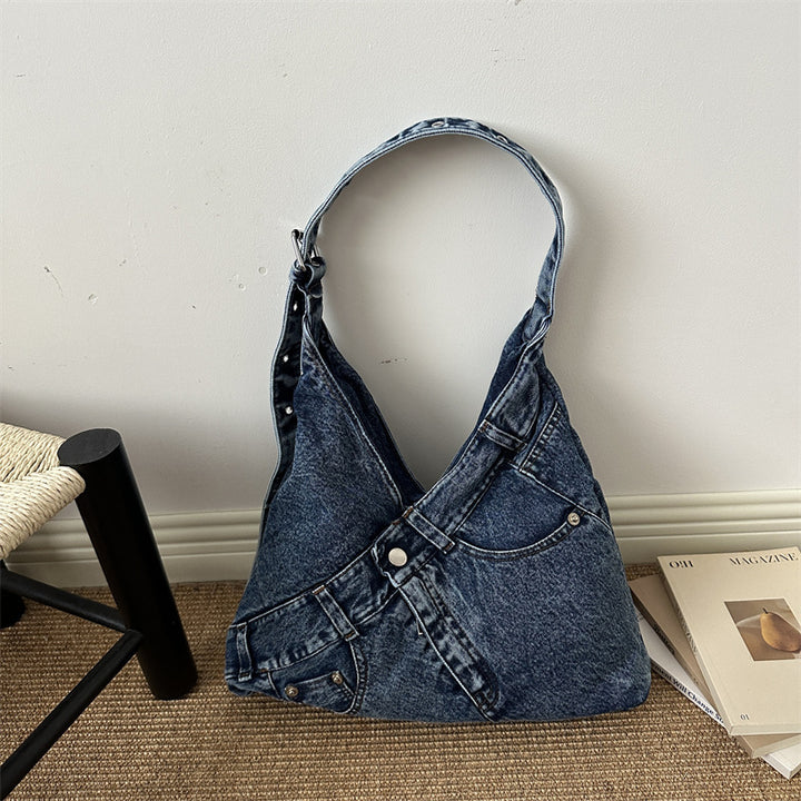 Stylish Denim Slouchy Tote Bag