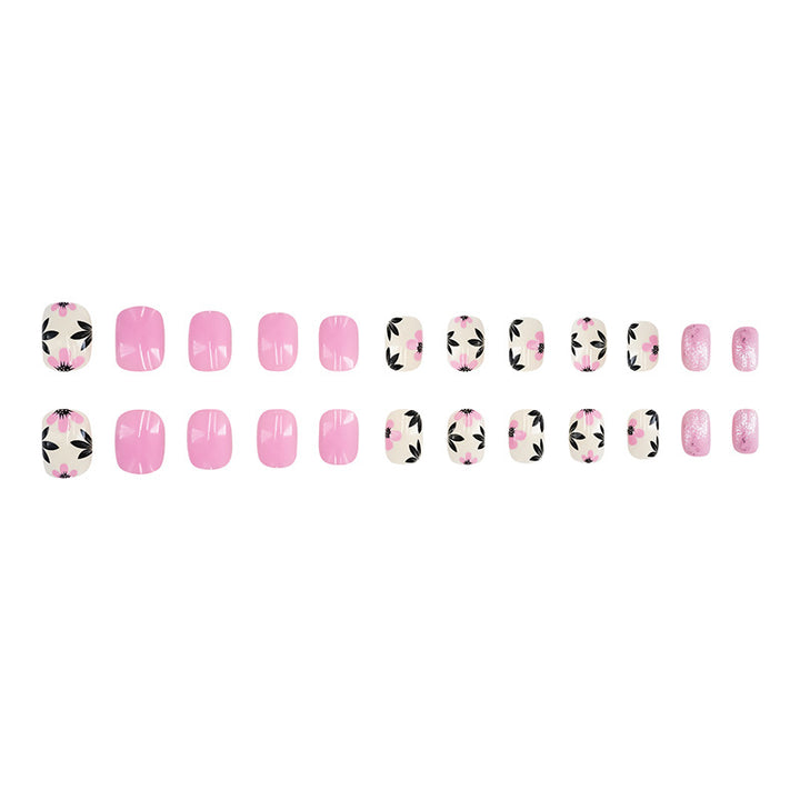 Floral Designed Press-On Nails