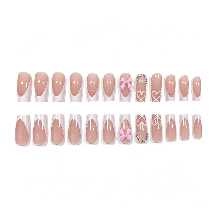 Decorative Heart Design Acrylic Nail Enhancements Stornfield