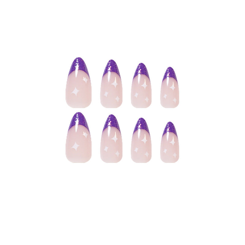 Artistic stiletto nails with glitter design Stornfield