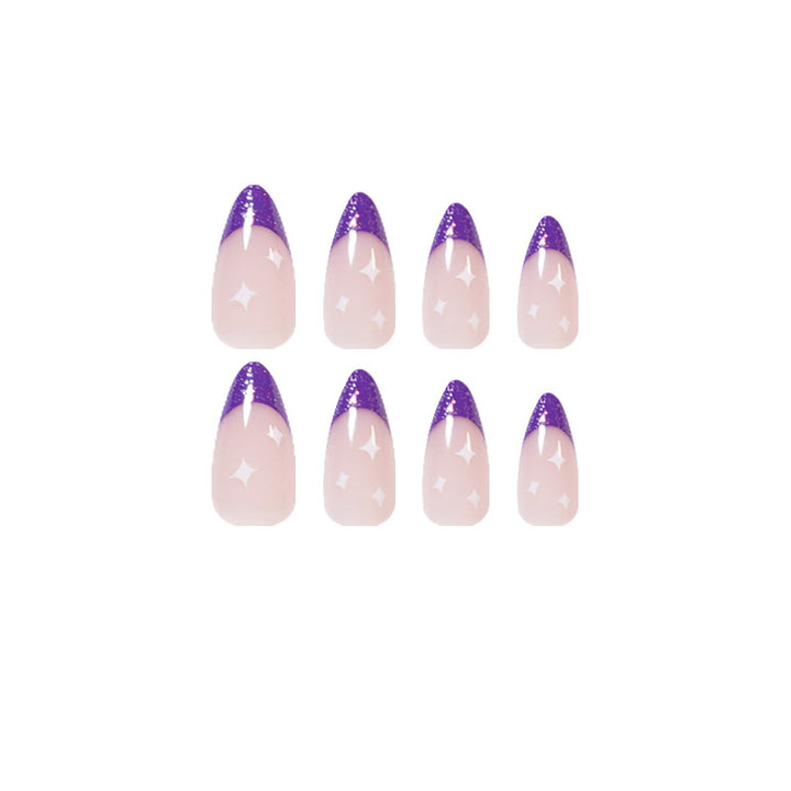 Artistic stiletto nails with glitter design Stornfield