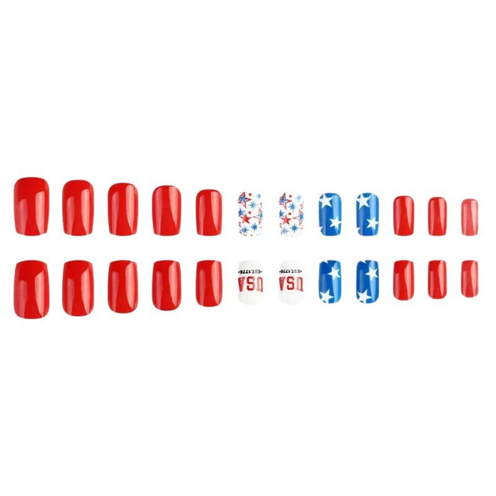 Creative artificial nails with patriotic design Stornfield