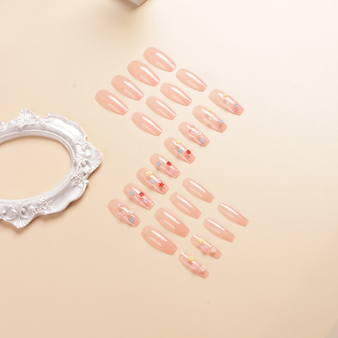 Floral Design Press-On Nail Set Stornfield
