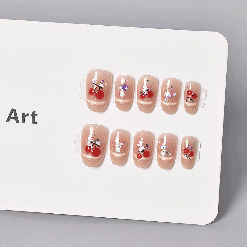Glamorous Heart-Themed Press-On Nail Set Stornfield