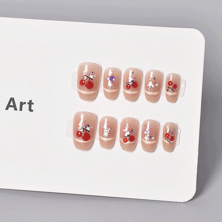 Glamorous Heart-Themed Press-On Nail Set Stornfield
