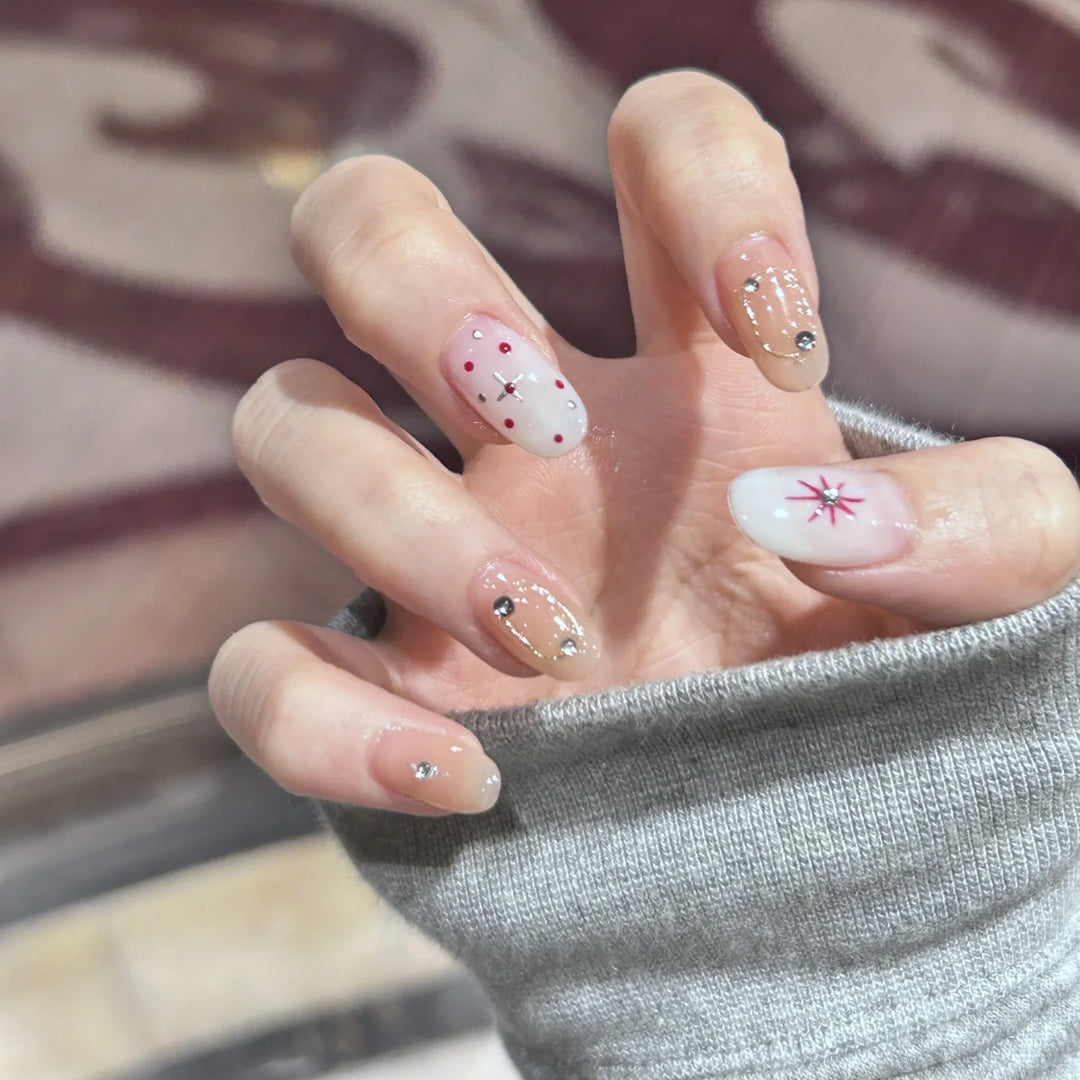 Artistic Press-On Nail Design