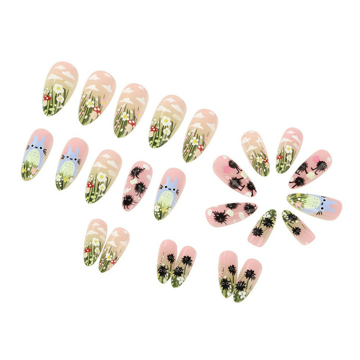 Fantasy animal and flower motifs artificial nails Stornfield