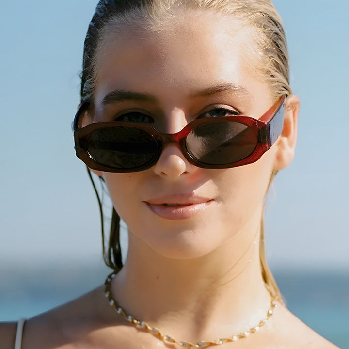Women extravagant sunglasses in stylish retro design Stornfield