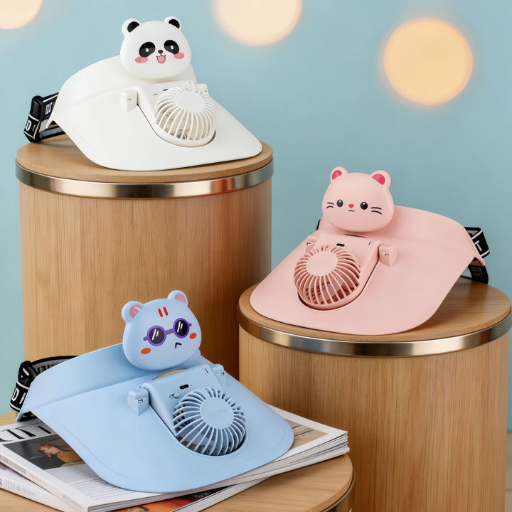 Women's Portable Neck Fan with Cute Bear Design Stornfield