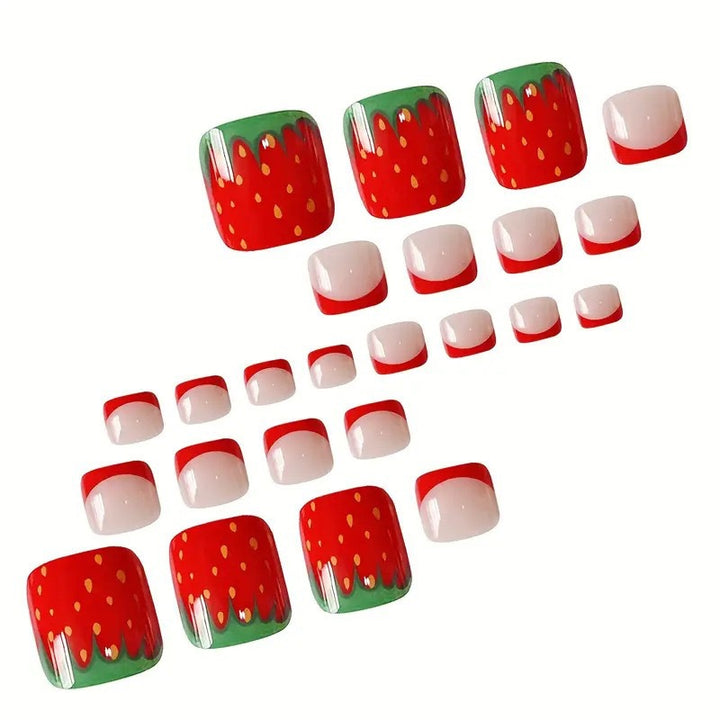 Artistic Strawberry-Themed Pedicure Stornfield