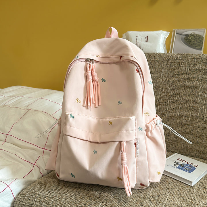 Stylish Floral-Embellished Backpack Stornfield