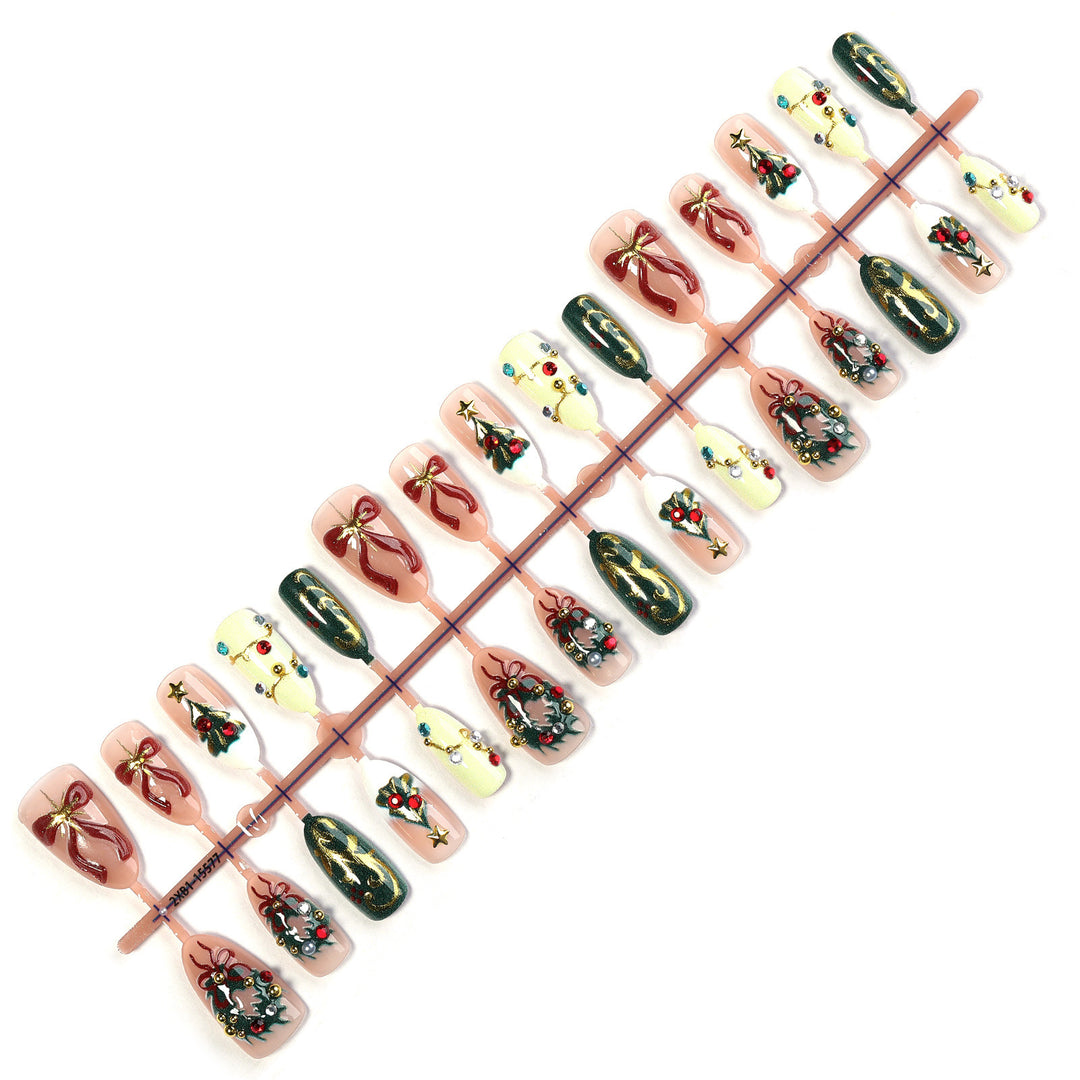 Festive artificial nails with Christmas motifs Stornfield