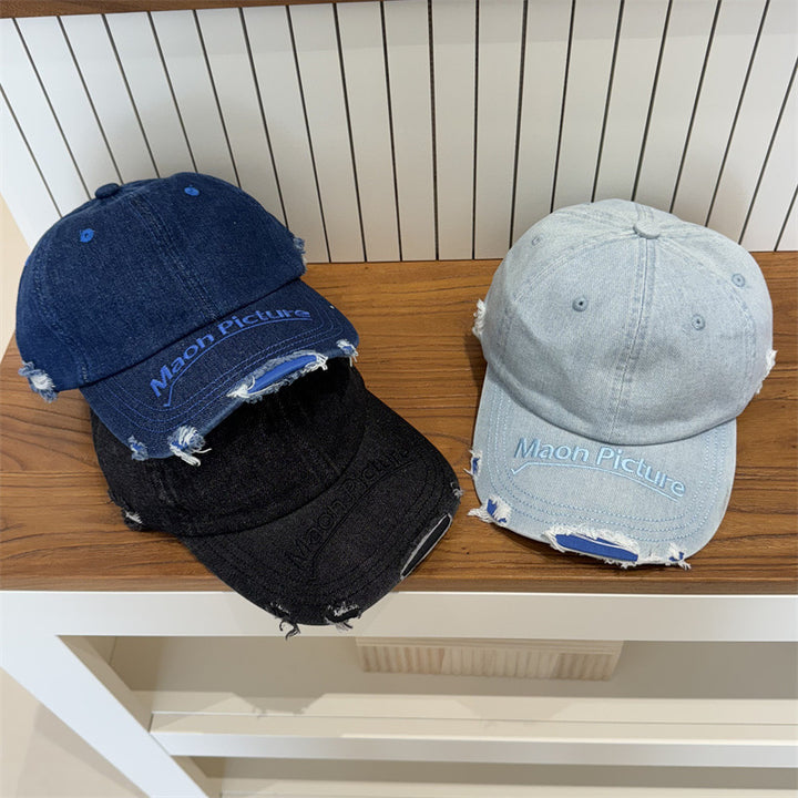 Women's Distressed Denim Baseball Cap Stornfield 1783922478