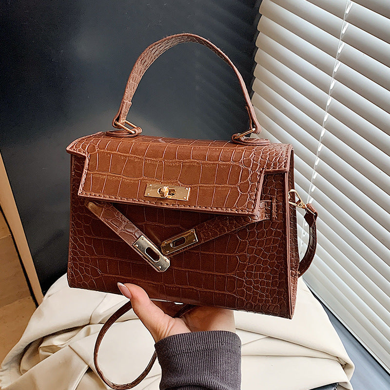 Luxurious Crocodile Embossed Handbag