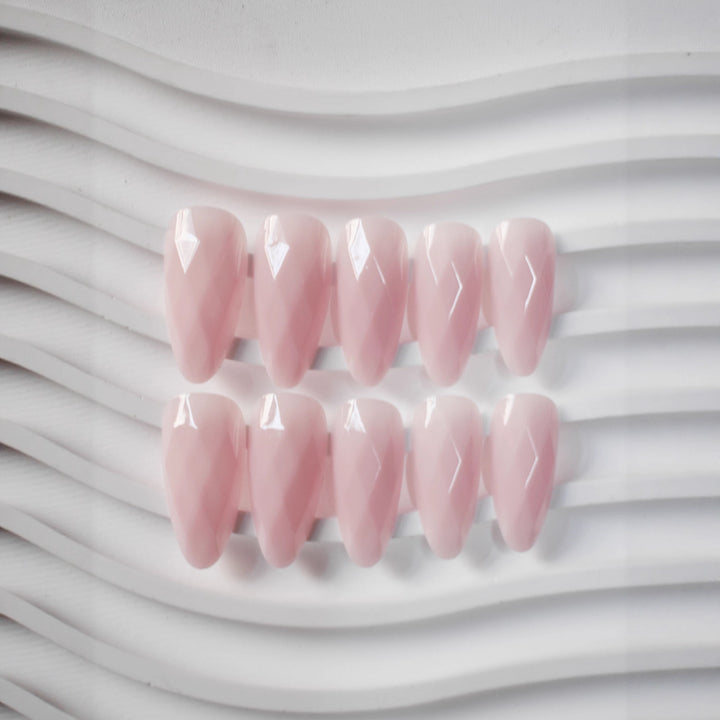 Premium Glossy Diamond-Shaped Press-On Nails Stornfield
