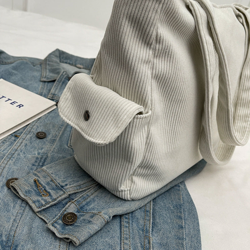 Corduroy Fashion Tote Bag