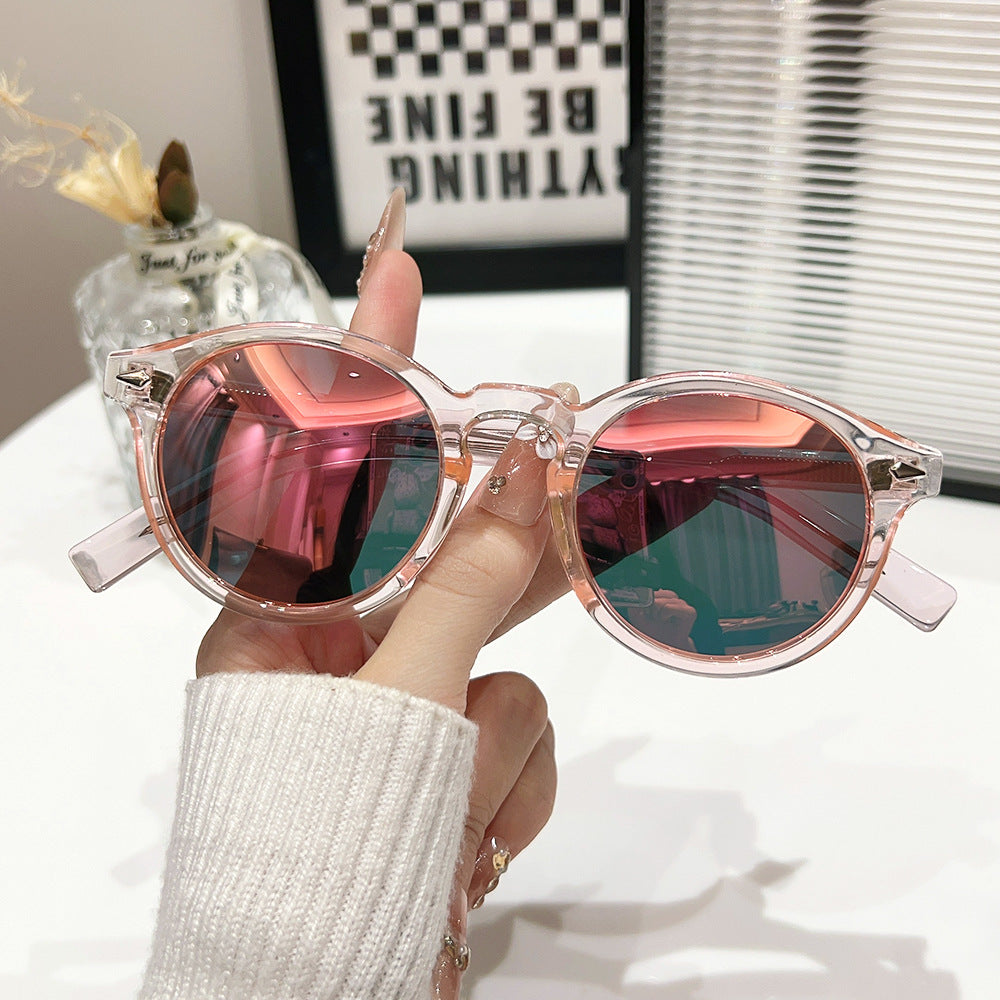 Women's fashionable sunglasses with transparent frame and yellow lenses Stornfield