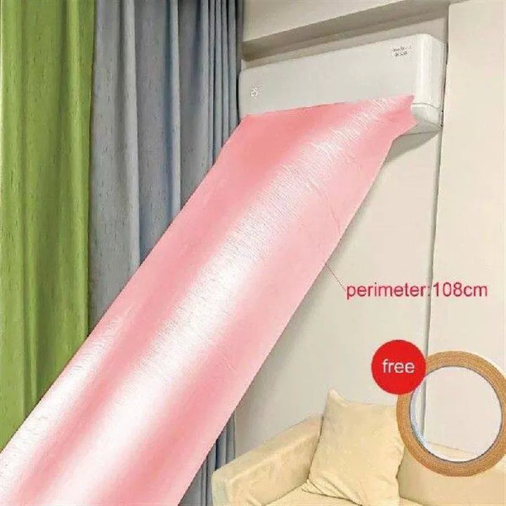 Unisex one size slanted air outlet deflector for wall-mounted split units with adhesive seam and flexible plate Stornfield