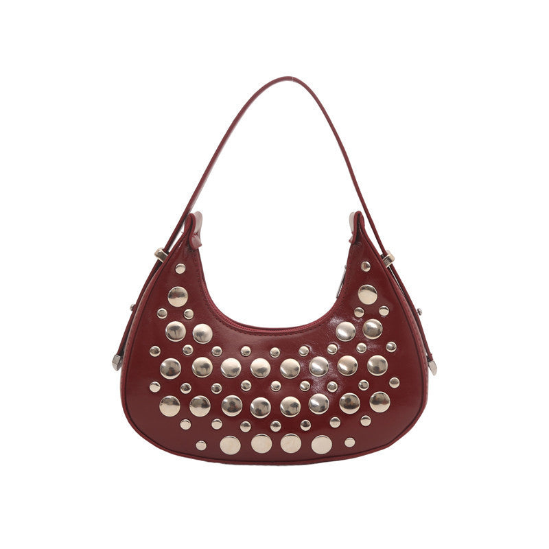 Studded Leather Hobo Bag Stornfield
