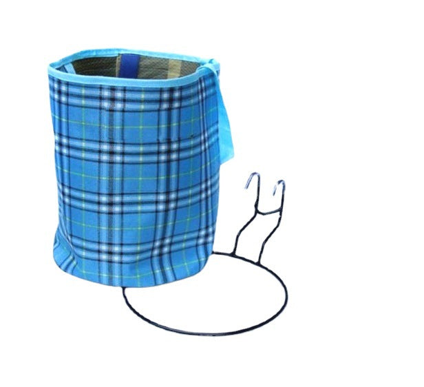 plaid climbing chalk bag with fleece lining brush holder and waist belt Stornfield