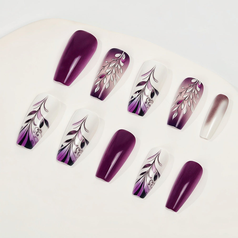 Artificial nails with elegant floral design Stornfield