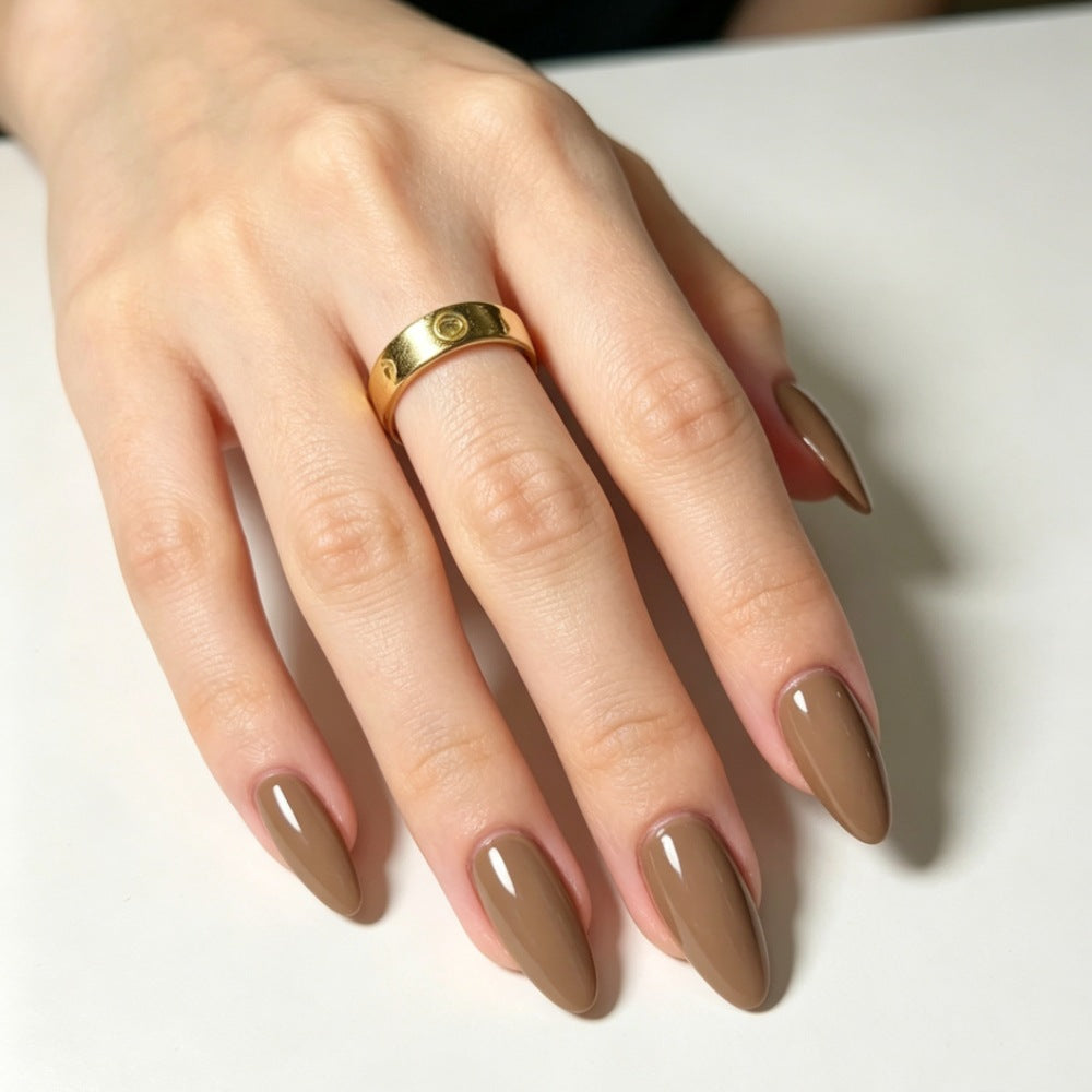 Elegantly Shaped Almond Press-On Nails Stornfield