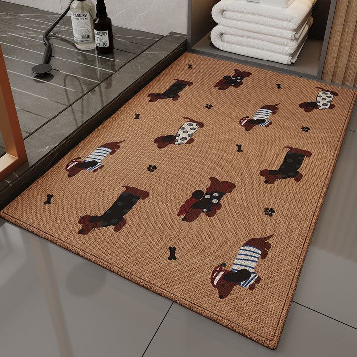 Adorable Dog-Themed Non-Slip Bath Mat