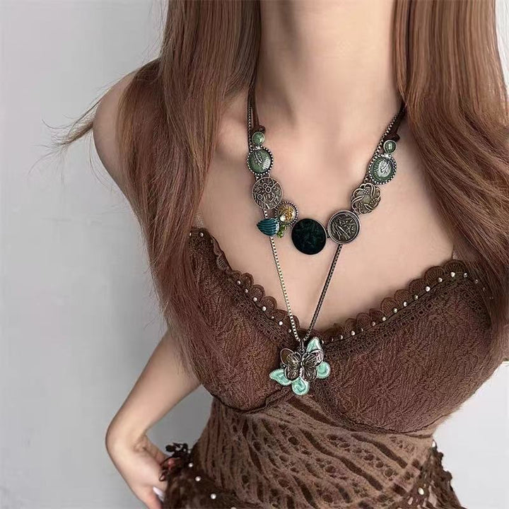 Floral Pendant Long Necklace Stornfield